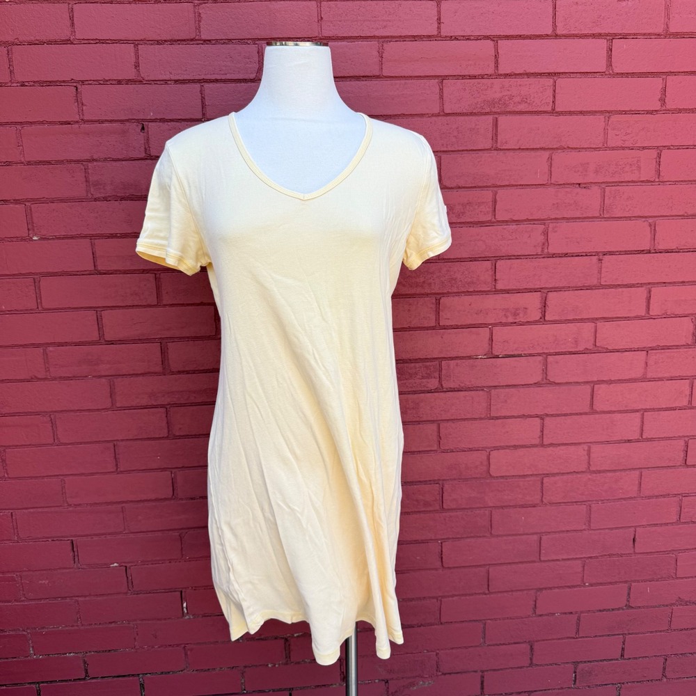 Lauren Ralph Lauren Shirt Dress Womens Large Yellow Cotton Minimalist Old Money‎